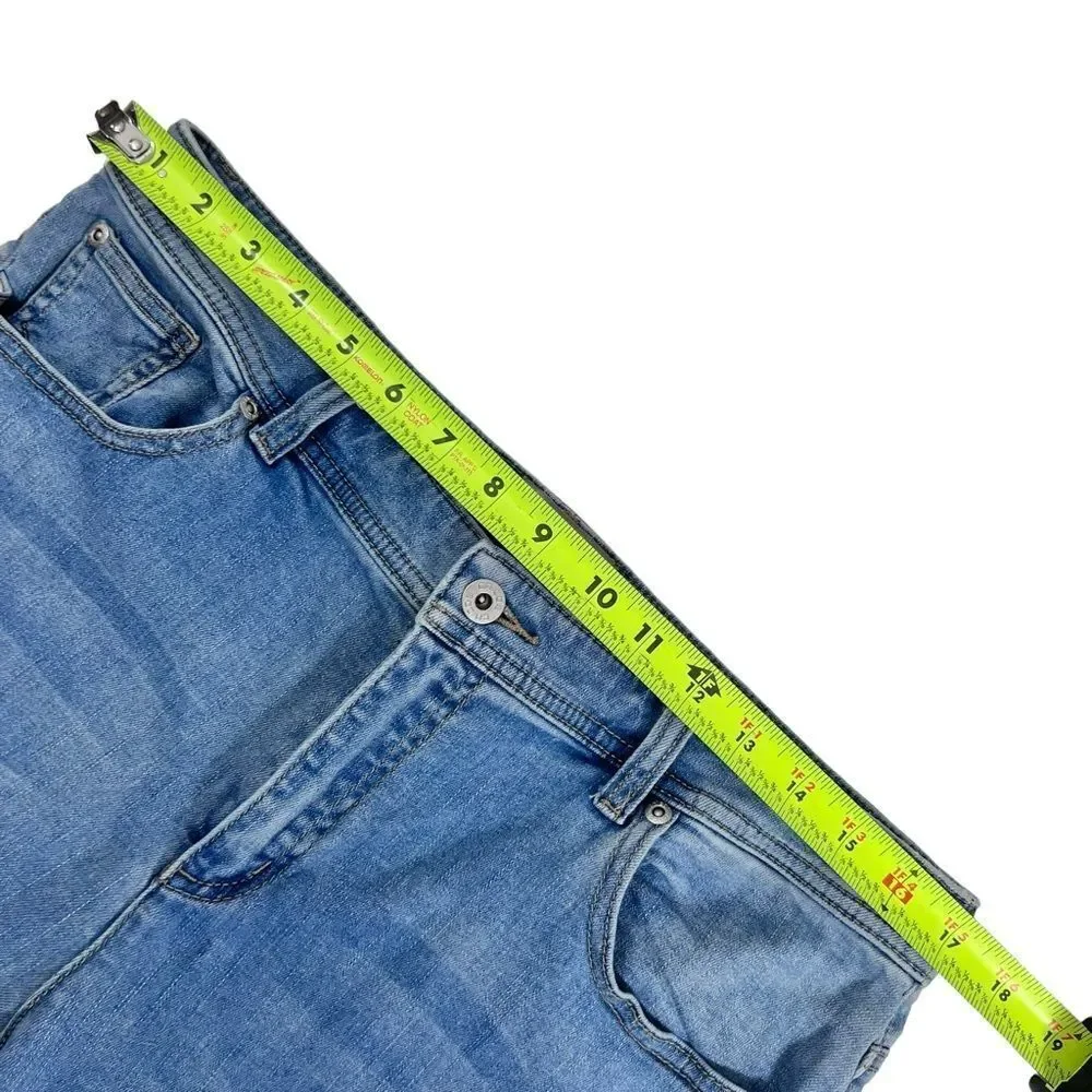 Chico's so slimming distressed ankle fit jeans.